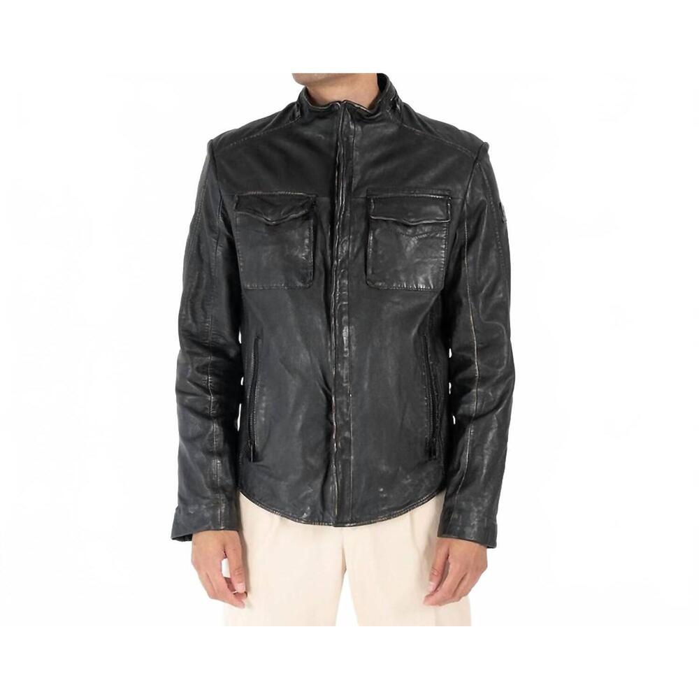 NEW MAURITIUS cove 3 rf leather jacket in vintage black
